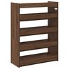 vidaXL Shoe Rack Brown Oak Engineered Wood Compact Shoe Rack
