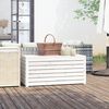 vidaXL Garden Box White Solid pine wood Medium Garden Box Rectangular