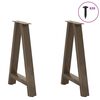 vidaXL Dining Table Legs A-Shaped 2 pcs 23.6x(28.3-28.7)" Steel