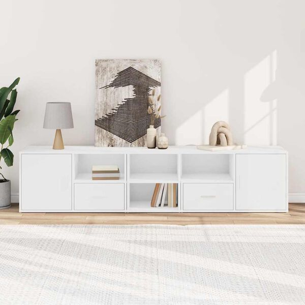 vidaXL Corner Cabinet White Engineered Wood 78.7 in long, 17.7 in high