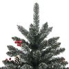 vidaXL Christmas Tree Green and White PVC, Steel Extra Tall Collapsible
