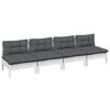 vidaXL 4-seater Garden Sofa White and Anthracite