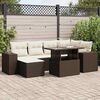 vidaXL Garden Sofa Set Brown and Cream White