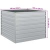 vidaXL Garden Raised Bed Silver Galvanized Steel Large Garden Raised Bed