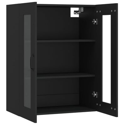 vidaXL Hanging Wall Cabinet Black 27.4"x13.4"x35.4"