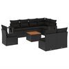 vidaXL Garden Sofa Set Black