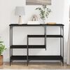 vidaXL Console Table with Shelf Black oak 100 x 35 x 75 cm