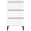 vidaXL Nightstand White Engineered wood, metal Medium Nightstand