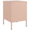 vidaXL Bedside Cabinet Pink Steel Small Bedside Cabinet Rectangular
