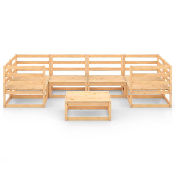 vidaXL Garden Lounge Set Natural wood Solid pine wood (untreated) Medium