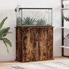 vidaXL Aquarium Stand Smoked Oak Engineered wood 32 x 14.2 x 28.7 in
