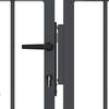 vidaXL Fence Gate with Spear Top Black 159.8"x 49.2" Powder-coated Steel