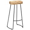 vidaXL Bar Chair Set of 2 Brown and Black