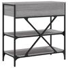 vidaXL Console Table Gray sonoma Engineered wood, metal Console Table