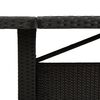 vidaXL Garden Table Black PE rattan, powder-coated steel, solid acacia wood
