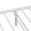 vidaXL Bed Frame White Steel Twin Foldable Bed Frame Rectangular