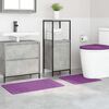 vidaXL Anti-slip Bath Mat Set 3 pcs Purple PP