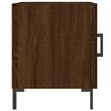vidaXL Bedside Cabinet Set of 2 Brown Oak Engineered wood, iron Standard