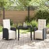 vidaXL Garden Dining Set with Cushion 5 pcs Grey Poly Rattan