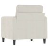 vidaXL Sofa Chair Cream Velvet, Metal, Textilene Single Modern