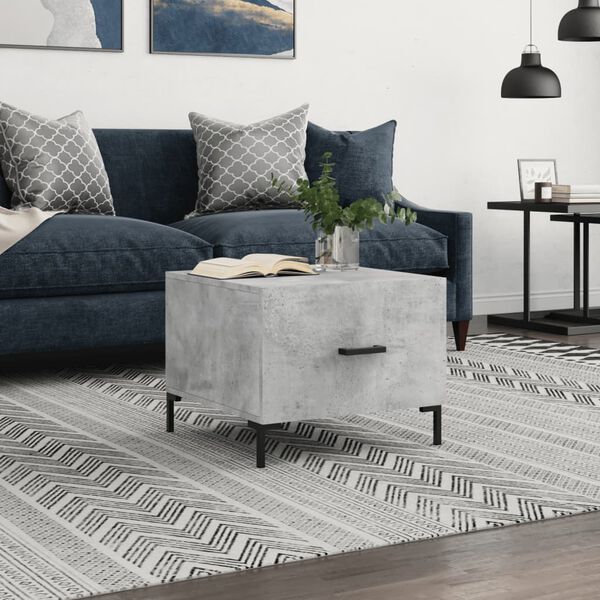 vidaXL Coffee Table Concrete Grey Engineered Wood Medium Coffee Table