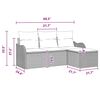 vidaXL Garden Sofa Set Grey Poly Rattan