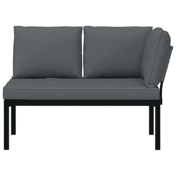 vidaXL Garden Bench Black, Anthracite