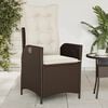 vidaXL Reclining Garden Chair Set of 2 Brown