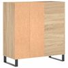 vidaXL Record Cabinet Sonoma oak Engineered wood, iron Medium