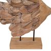 vidaXL Fish Sculpture Natural wood color Teak wood Medium
