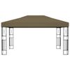 vidaXL Gazebo Taupe Fabric (100% polyester), steel Large