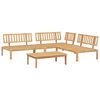 vidaXL Pallet Sofa Set Natural wood Solid Acacia wood Large Modular