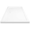 vidaXL Rectangular ABS Shower Base Tray White 27.6"x47.2"