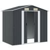 vidaXL Garden Shed Anthracite Galvanized steel 80.3 x 51.9 x 73.2 in