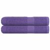 vidaXL Towel Set of 2 Purple 100% Cotton XXL Towel Rectangular