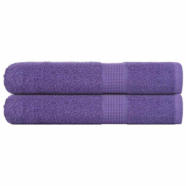 vidaXL Towel Set of 2 Purple 100% Cotton XXL Towel Rectangular