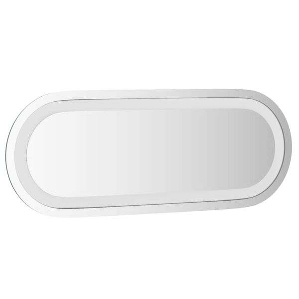 vidaXL LED Bathroom Mirror Glass, LED components 15.7 x 5.9 in