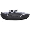 vidaXL Dog Cushion Grey and Black 420D Oxford fabric with PU coating