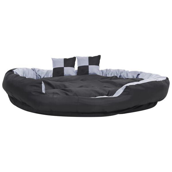 vidaXL Dog Cushion Grey and Black 420D Oxford fabric with PU coating