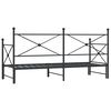 vidaXL Daybed With Trundle Black Steel 35.4 x 78.7 in