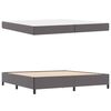 vidaXL Bed Frame with Mattress Grey 78.74 x 78.74 in Fabric