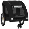 vidaXL Pet Bike Trailer Black Oxford fabric Compact Durable