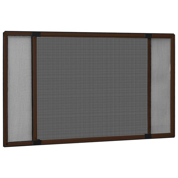 vidaXL Insect Screen Brown frame, Black mesh Aluminum frame, fiberglass mesh