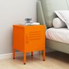 vidaXL Nightstand Orange Steel 13.8 in x 13.8 in x 20.1 in