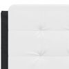 vidaXL Headboard Cushion Black and White Faux Leather, Foam Double