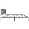 vidaXL Bed Frame Black Powder-coated steel Double Bed Frame