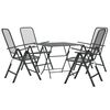 vidaXL Garden Dining Set Anthracite Expanded metal mesh with e-coating
