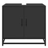 vidaXL Bathroom Sink Cabinet with Shelf black 25.59 x 12.99 x 23.62 in