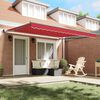 vidaXL Retractable Awning Red 157.48" x 118.11" Polyester