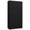 vidaXL Locker Cabinet Black Steel Large Locks Locker Cabinet